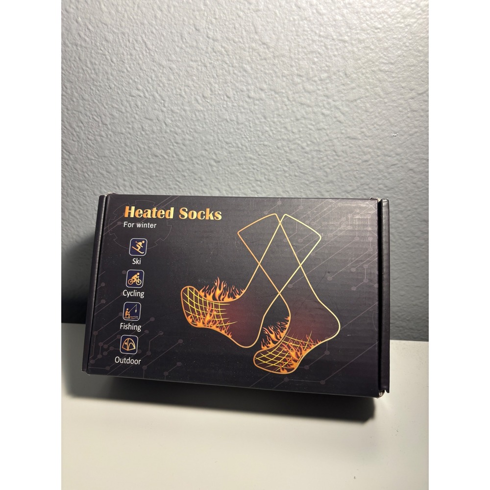 Heated Battery Powered Socks New Open Box Thermal Winter Warmth Socks